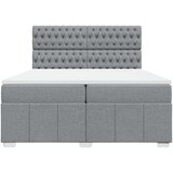  Krevet s oprugama i madracem svjetlosivi 200 x 200cm od tkanine | shoptok.hr