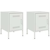vidaXL Noćni ormarići 2 kom bijeli 36x39x50,5 cm čelik | shoptok.hr