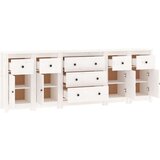  Komoda bela 230x35x80 cm trdna borovina, (20803883) | Shoptok.si
