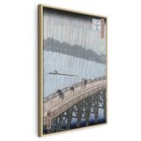  Slika - Utagawa Hiroshige – Sudden Shower over Shin-Ohashi Bridge and Atake 60x90 U prirodnom drvenom okviru | shoptok.hr