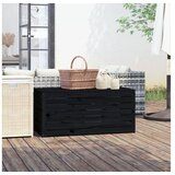  Vrtna škatla črna 101x50,5x46,5 cm trdna borovina | Shoptok.si