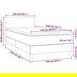  Box spring madrac LED cappuccino 100x200cm umjetna koža | shoptok.hr