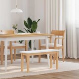 vidaXL Klupa 90 cm bijela puna drvena guma Cijene