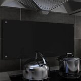 vidaXL Kuhinjska zaštita od prskanja crna 90 x 40 cm kaljeno staklo Cijene