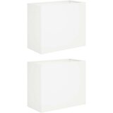  Vrtna saksija 2 kom. Bijela 60 x 30 x 40 cm Čelična vrata | shoptok.hr