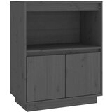  Komoda siva 60 x 34 x 75 cm od masivne borovine | shoptok.hr