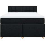  Krevet s oprugama i madracem crni 160x200 cm od tkanine | shoptok.hr
