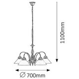 Rabalux marian luster E27 5x60W bronza klasična rasveta Cene