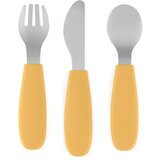 Petite&Mars Take&Match Stainless Steel Cutlery Set pribor za djecu Ochre 12m+ 3 kom | shoptok.hr