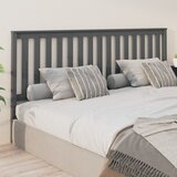 vidaXL Posteljno vzglavje sivo 206x6x101 cm trdna borovina Cene