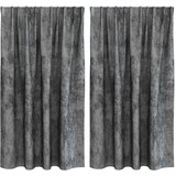  Baršunaste zavjese sa zavjesama 2 pcs Siva 140 x 140 cm Baršun | shoptok.hr