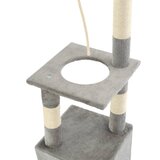  Penjalica za mačke sa stupovima za grebanje od sisala 109 cm siva | Eponuda.com