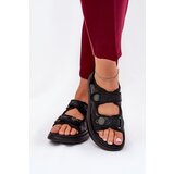 Boto Women Sandals With Decorative Details On Velcro Black Zoliner | Shoptok.si