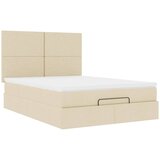  Otomanski krevet s madracem i LED krem 140x190 cm tkanine | Eponuda.ba