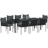  Vrtni set za objed 9 kom. Crna i Siva PE ratan | shoptok.hr
