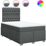 vidaXL Krevet box spring s madracem tamnosivi 120 x 190 cm tkanina | shoptok.hr