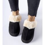 D/CEO marka niezdefiniowana Black slippers with light fur Andonno | Shoptok.si