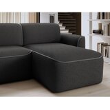 ELTAP Temno siva kotna sedežna garnitura iz tkanine bouclé (desni kot/z ležalnikom) Ume – | Shoptok.si