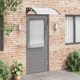 Maison Chic Nadstrešek - Senčniki za vrata črn in prozoren 100x75 cm polikarbonat, (22039513) | Shoptok.si