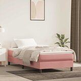  Madrac s džepičastim oprugama srednje tvrdoće rozi 100x210x20 cm baršunasti | shoptok.hr