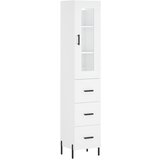 Maison Chic Visoka omara - Komoda - Predalnik bela 34,5x34x180 cm inženirski les, (21721500) Cene