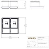 Elletipi Siv plastičen koš za smeti 2x12 l za ločevanje odpadkov/izvlečni Metropolis Flip-up – | Shoptok.si