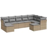 Maison Chic Seti vrtnega pohištva - Vrtna garnitura 9-delna z blazinami bež poli ratan, (21795827) | Shoptok.si