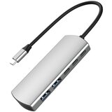 INF 5-v-1 adapter tipa C s podporo za polnjenje USB-C PD, (21778420) | Shoptok.si