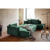 Miuform Zelena sklopiva kutna garnitura od samta (s desnim kutom/u obliku slova "U") Lazy Lukka – | shoptok.hr