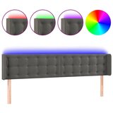 Maison Chic LED posteljno vzglavje - Vzglavna omarica temno sivo 163x16x78/88 cm žamet, (22078249) | Shoptok.si
