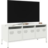 vidaXL TV omarica bela 101,5x39x43,5 cm hladno valjano jeklo Cene