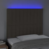  LED uzglavlje smeđesivo 100x5x118/128 cm od tkanine | shoptok.hr