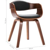  Jedilni stoli 6 kosov ukrivljen les in umetno usnje, (20764080) | Shoptok.si