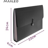 Maaleo mapa za dokumente A4 s 13 pretinaca, crna | shoptok.hr