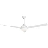 Nova Luce Mat bela kovinska LED stropna svetilka s steklenim senčilom Flow – Cene