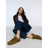Reserved Tenisice od brušene kože - smeđezeleno | shoptok.hr