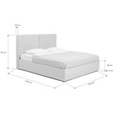Bonami Selection Bež oblazinjena zakonska postelja s prostorom za shranjevanje z letvenim dnom 160x200 cm Thessa Bold – | Shoptok.si