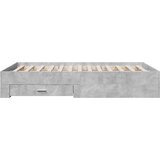 vidaXL Posteljni okvir s predali betonsko siv 120x190cm inženirski les, (21111489) | Shoptok.si