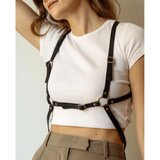 Fenzy Harness Pas S Kovinskimi Obročki,Art2142, Črn Cene