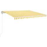 Automatska tenda sa senzorom LED 450 x 350 cm žuto-bijela | shoptok.hr