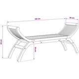  Vrtna klupa 2 -Seater 126 cm Čvrsto teak drvo Prirodna | shoptok.hr