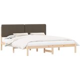 vidaXL Posteljni okvir z oblazinjenim vzglavjem Taupe 200 x 200 cm, (5000100458) | Shoptok.si