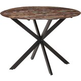  Blagovaonski stol Ø 110x78 cm masivno obnovljeno drvo i čelik | shoptok.hr