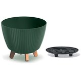  Saksija Lamia 30cm sa nogarima i rezervoarom - oliva zelena 2411U | Eponuda.com