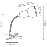  Spot-Light 2224174WF - Lampa sa klipsom SVENDA 1xE27/60W/230V | Eponuda.com