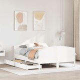 Furnova Posteljni okvir brez vzmetnice bel 140x200 cm trdna borovina, (22055660) Cene