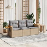 vidaXL 3-dijelni set vrtnih sofa od poliratana s jastucima bež Cijene