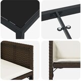 vidaXL Vrtni set za objed 5 pcs Smeđa poliratan | shoptok.hr