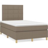  Krevet s oprugama i madracem smeđesivi 120 x 200 cm od tkanine | shoptok.hr