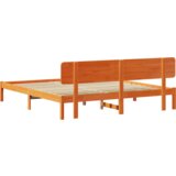  Krevetni okvir s uzglavljem Vosak smeđi 180x200 cm Masivna borovina | shoptok.hr